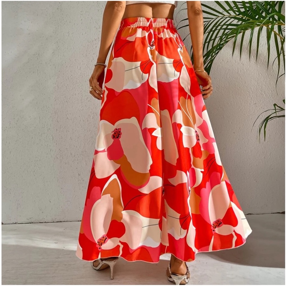 Boho Floral Print Tropical Maxi Dress - Picture 3 of 4